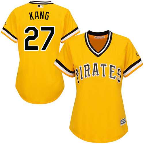 Women's Pittsburgh Pirates #27 Jung-ho Kang Gold Alternate Stitched MLB