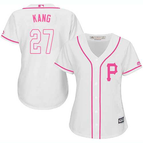 Women's Pittsburgh Pirates #27 Jung-ho Kang White Pink Fashion Stitched MLB