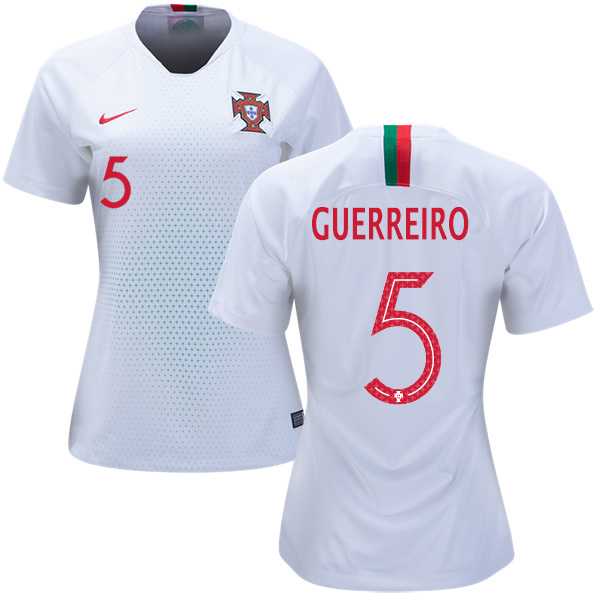 Women's Portugal #5 Guerreiro Away Soccer Country Jersey