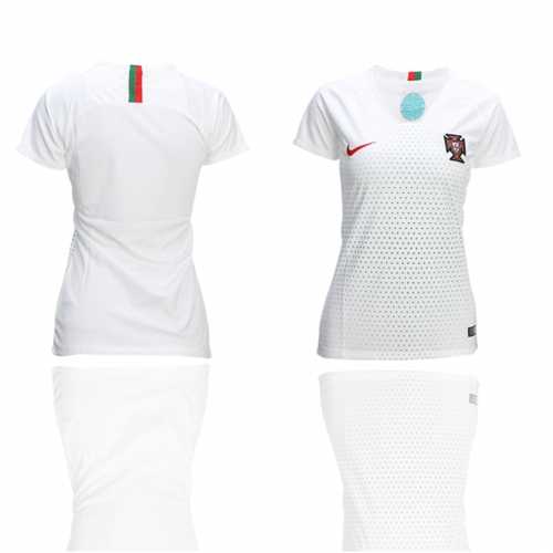 Women's Portugal Blank Away Soccer Country Jersey