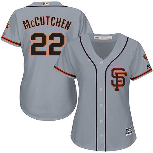 Women's San Francisco Giants #22 Andrew McCutchen Grey Road 2 Stitched MLB