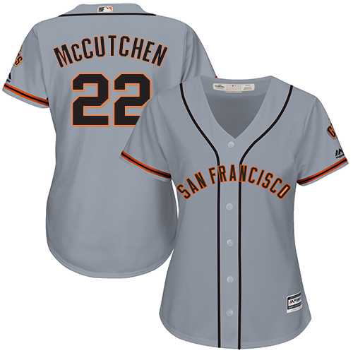 Women's San Francisco Giants #22 Andrew McCutchen Grey Road Stitched MLB