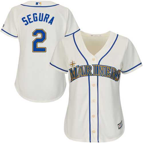 Women's Seattle Mariners #2 Jean Segura Cream Alternate Stitched MLB Jersey