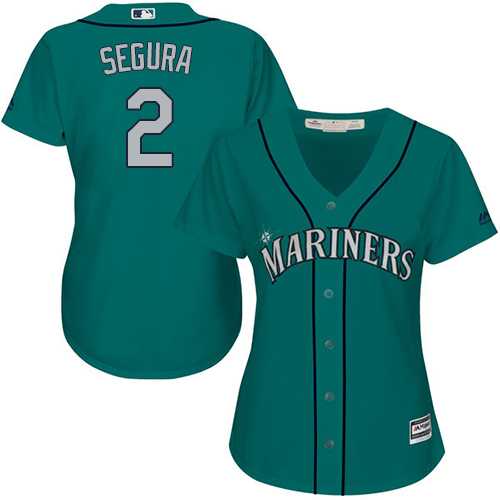 Women's Seattle Mariners #2 Jean Segura Green Alternate Stitched MLB Jersey