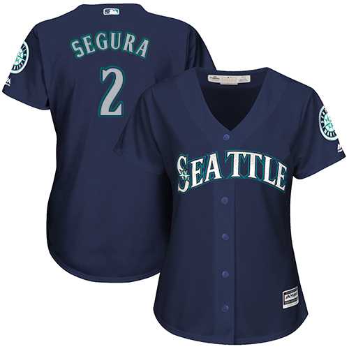 Women's Seattle Mariners #2 Jean Segura Navy Blue Alternate Stitched MLB Jersey