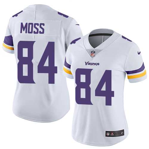 Womens Nike Minnesota Vikings #84 Randy Moss White Stitched NFL Vapor Untouchable Limited Jersey
