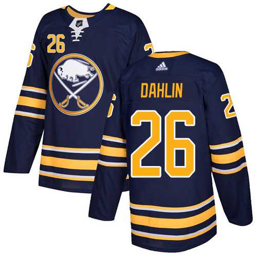 Youth Adidas Buffalo Sabres #26 Rasmus Dahlin Navy Blue Home Authentic Stitched NHL Jersey