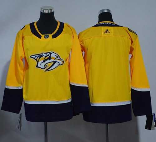 Youth Adidas Nashville Predators Blank Yellow Home Authentic Stitched NHL Youth Adidas Nashville Predators Blank Yellow Home Authentic Stitched NHL