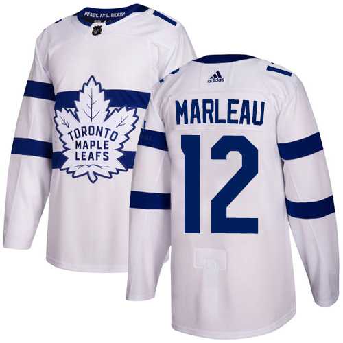 Youth Adidas Toronto Maple Leafs #12 Patrick Marleau White Authentic 2018 Stadium Series Stitched NHL Jersey