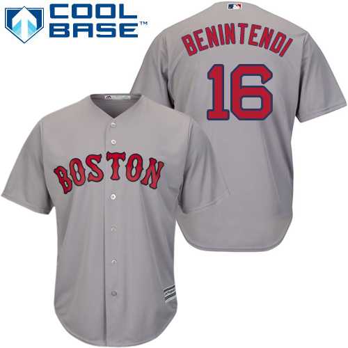 Youth Boston Red Sox #16 Andrew Benintendi Grey Cool Base Stitched MLB