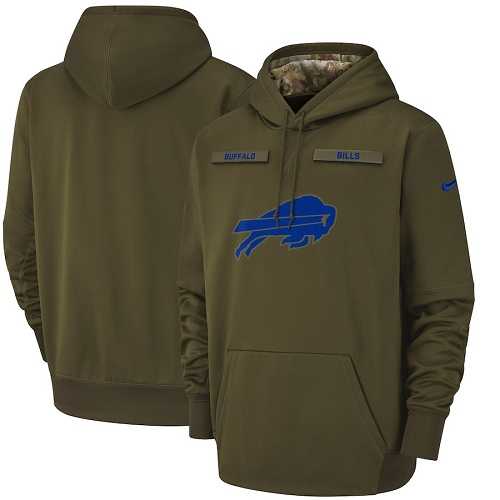 Youth Buffalo Bills Nike Olive Salute to Service Sideline Therma Performance Pullover Hoodie