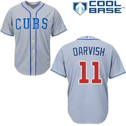Youth Chicago Cubs #11 Yu Darvish Grey Road Stitched MLB Youth Chicago Cubs #11 Yu Darvish Grey Road Stitched MLB