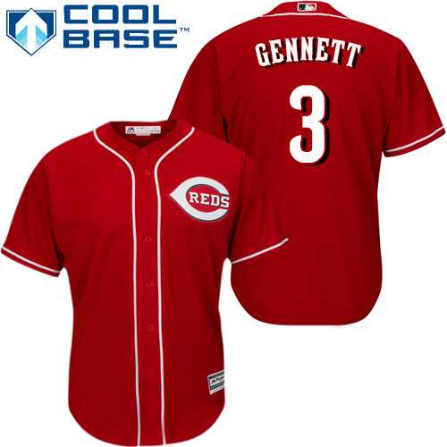 Youth Cincinnati Reds #3 Scooter Gennett Red Cool Base Stitched MLB