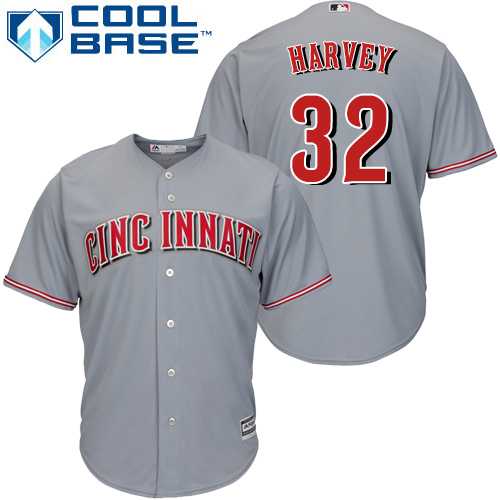 Youth Cincinnati Reds #32 Matt Harvey Grey Cool Base Stitched MLB