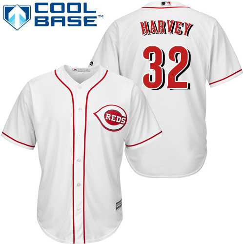 Youth Cincinnati Reds #32 Matt Harvey White Cool Base Stitched MLB
