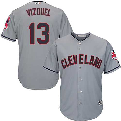 Youth Cleveland Indians #13 Omar Vizquel Grey Road Stitched MLB Jersey Youth Cleveland Indians #13 Omar Vizquel Grey Road Stitched MLB Jersey