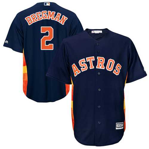 Youth Houston Astros #2 Alex Bregman Navy Blue Cool Base Stitched MLB