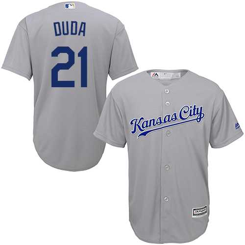 Youth Kansas City Royals #21 Lucas Duda Grey Cool Base Stitched MLB Jersey
