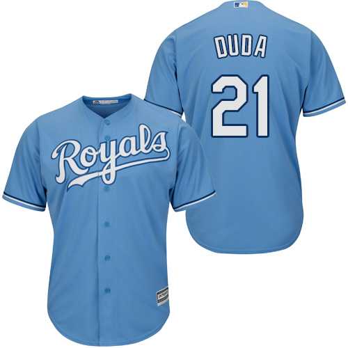 Youth Kansas City Royals #21 Lucas Duda Light Blue Cool Base Stitched MLB Jersey