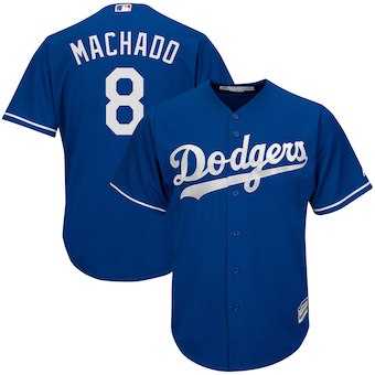 Youth Los Angeles Dodgers #8 Manny Machado Royal Cool Base Stitched MLB Jersey