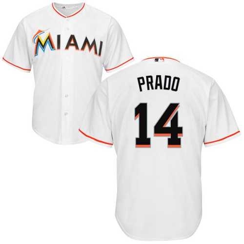 Youth Miami Marlins #14 Martin Prado White Cool Base Stitched MLB Jersey