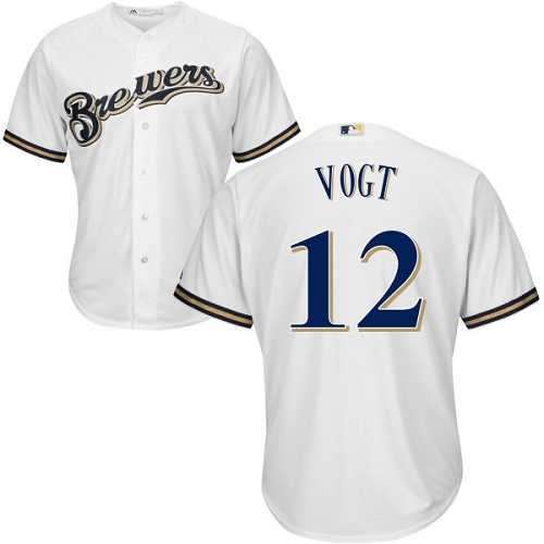 Youth Milwaukee Brewers #12 Stephen Vogt White Cool Base Stitched MLB