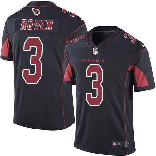 Youth Nike Arizona Cardinals #3 Josh Rosen Black Stitched NFL Limited Rush Jersey