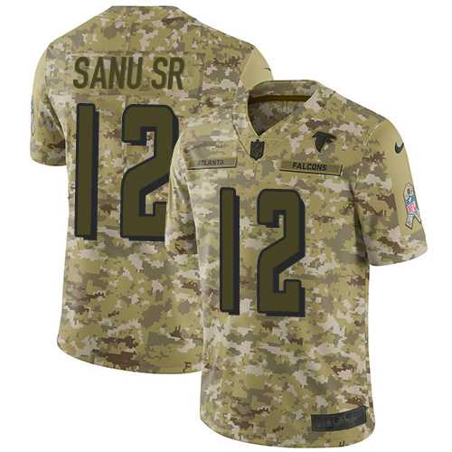 Youth Nike Atlanta Falcons #12 Mohamed Sanu Sr Camo Stitched NFL Limited 2018 Salute to Service Jersey