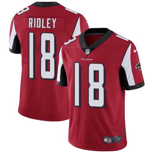 Youth Nike Atlanta Falcons #18 Calvin Ridley Red Team Color Stitched NFL Vapor Untouchable Limited Jersey