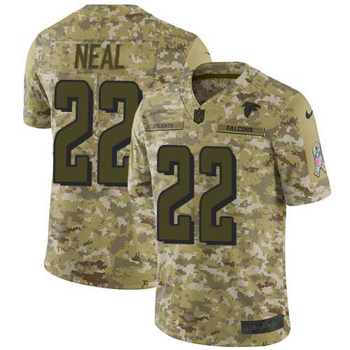 Youth Nike Atlanta Falcons #22 Keanu Neal Camo Stitched NFL Limited 2018 Salute to Service Jersey