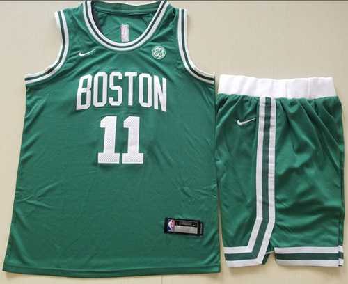Youth Nike Boston Celtics #11 Kyrie Irving Green A Set NBA Swingman Icon Edition Jersey