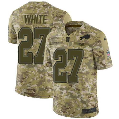 Youth Nike Buffalo Bills #27 Tre'Davious White Camo Stitched NFL Limited 2018 Salute to Service Jersey