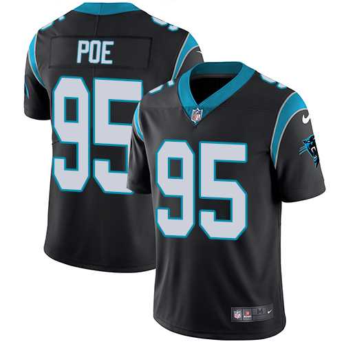 Youth Nike Carolina Panthers #95 Dontari Poe Black Team Color Stitched NFL Vapor Untouchable Limited Jersey
