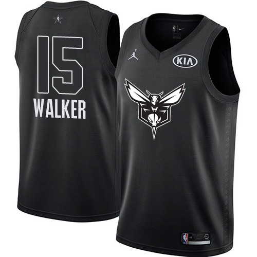 Youth Nike Charlotte Hornets #15 Kemba Walker Black NBA Jordan Swingman 2018 All-Star Game Jersey