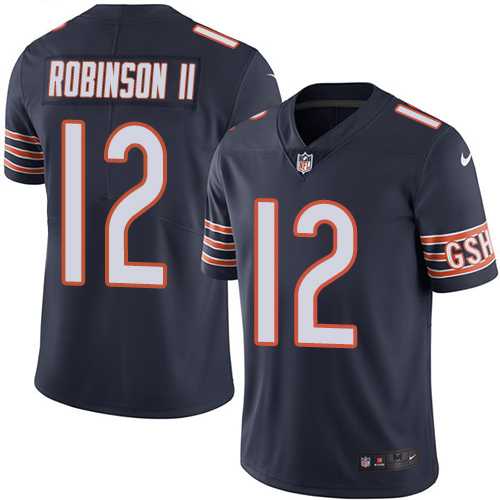 Youth Nike Chicago Bears #12 Allen Robinson II Navy Blue Team Color Stitched NFL Vapor Untouchable Limited Jersey