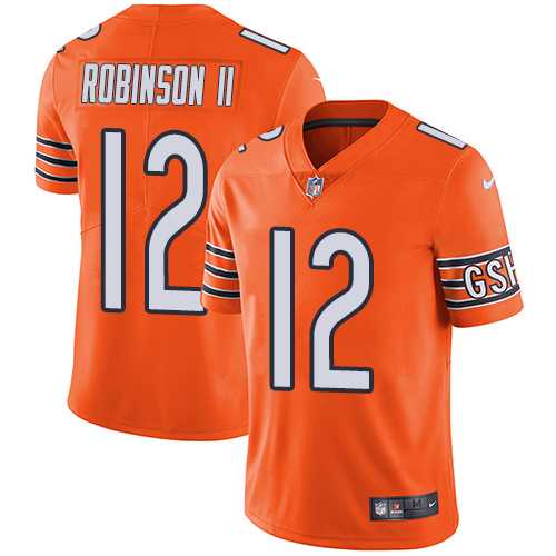 Youth Nike Chicago Bears #12 Allen Robinson II Orange Stitched NFL Limited Rush Jersey