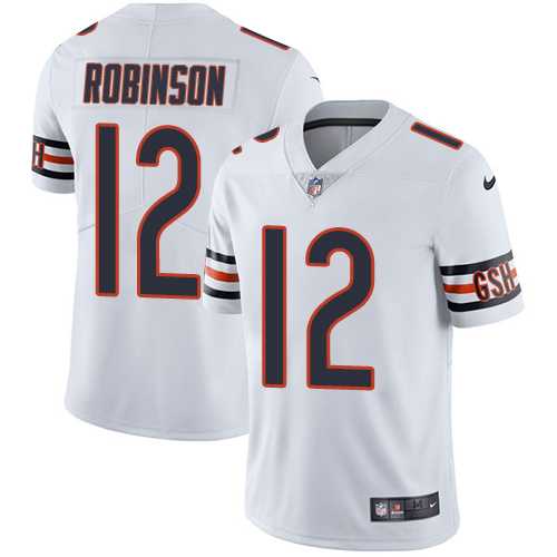 Youth Nike Chicago Bears #12 Allen Robinson White Stitched NFL Vapor Untouchable Limited Jersey