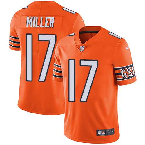 Youth Nike Chicago Bears #17 Anthony Miller Orange Stitched NFL Limited Rush Jersey