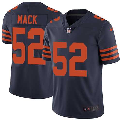 Youth Nike Chicago Bears #52 Khalil Mack Navy Blue Alternate Stitched NFL Vapor Untouchable Limited Jersey