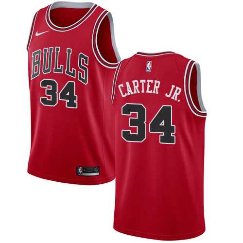 Youth Nike Chicago Bulls #34 Wendell Carter Jr. Red NBA Swingman Icon Edition Jersey