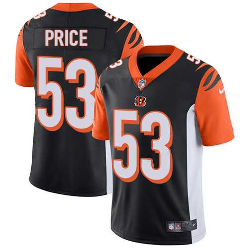 Youth Nike Cincinnati Bengals #53 Billy Price Black Team Color Stitched NFL Vapor Untouchable Limited Jersey