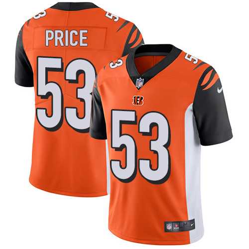 Youth Nike Cincinnati Bengals #53 Billy Price Orange Alternate Stitched NFL Vapor Untouchable Limited Jersey