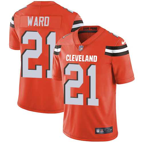 Youth Nike Cleveland Browns #21 Denzel Ward Orange Alternate Stitched NFL Vapor Untouchable Limited Jersey