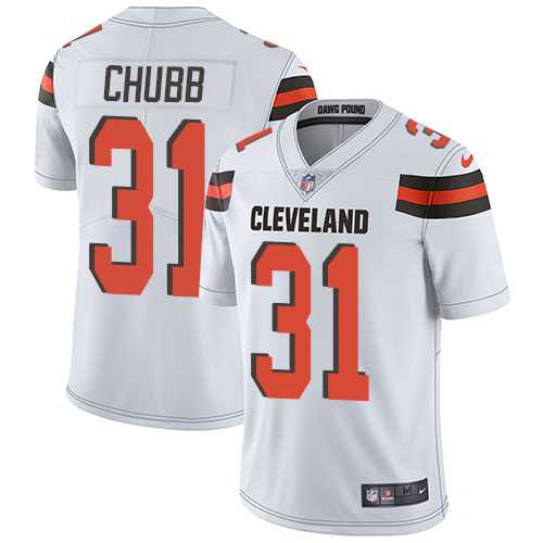 Youth Nike Cleveland Browns #31 Nick Chubb White Stitched NFL Vapor Untouchable Limited Jersey
