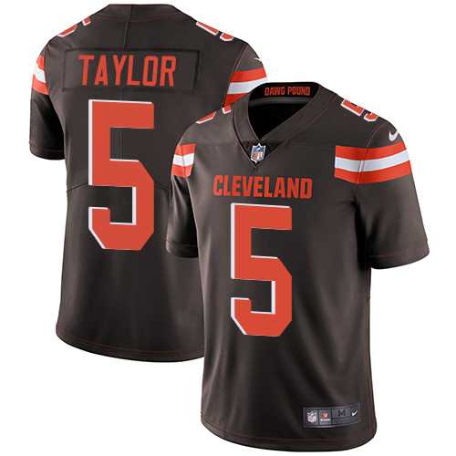 Youth Nike Cleveland Browns #5 Tyrod Taylor Brown Team Color Stitched NFL Vapor Untouchable Limited Jersey