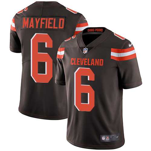 Youth Nike Cleveland Browns #6 Baker Mayfield Brown Team Color Stitched NFL Vapor Untouchable Limited Jersey