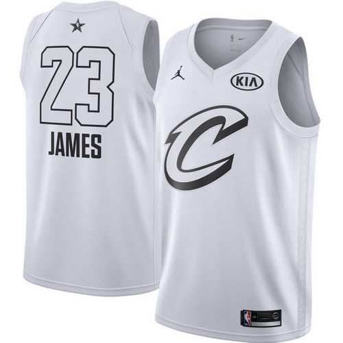 Youth Nike Cleveland Cavaliers #23 LeBron James White NBA Jordan Swingman 2018 All-Star Game Jersey