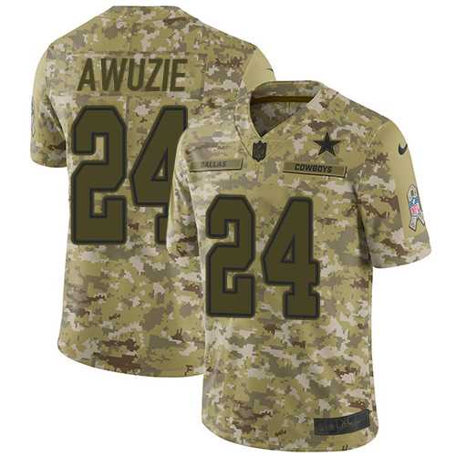 Youth Nike Dallas Cowboys #24 Chidobe Awuzie Camo Stitched NFL Limited 2018 Salute to Service Jersey