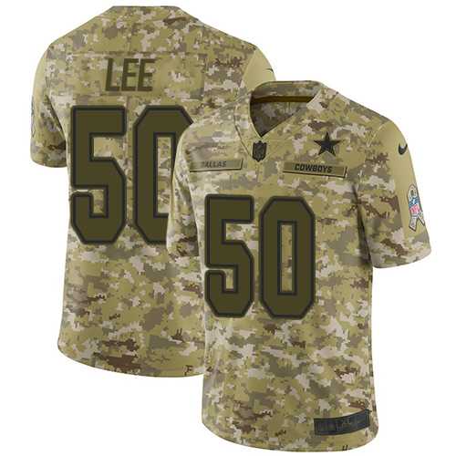 Youth Nike Dallas Cowboys #50 Sean Lee Camo Stitched NFL Limited 2018 Salute to Service Jersey