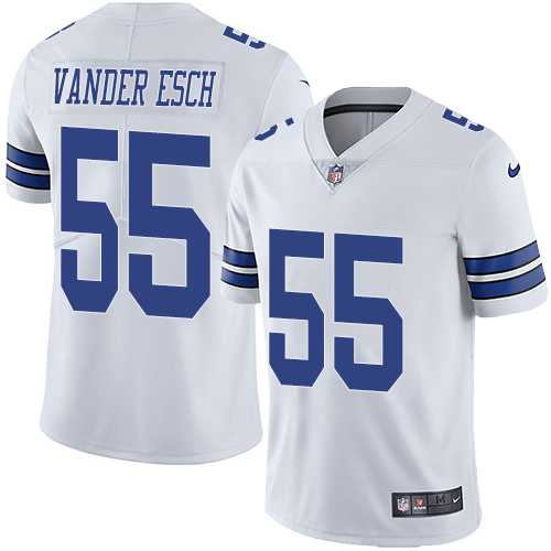 Youth Nike Dallas Cowboys #55 Leighton Vander Esch White Stitched NFL Vapor Untouchable Limited Jersey